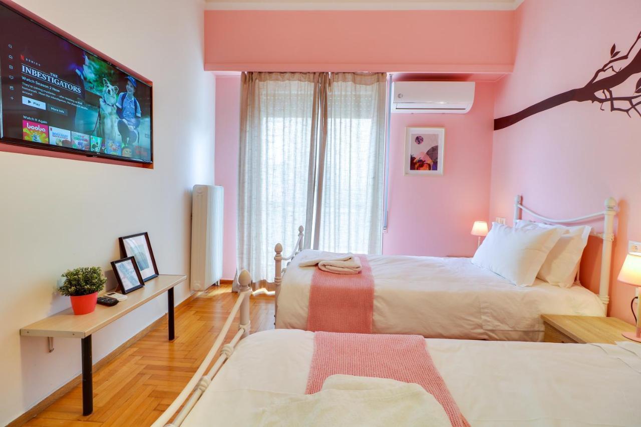 Spacious Central Flat☆3Min To Metro☆Ac|Netflix|Pc Athens Exterior photo